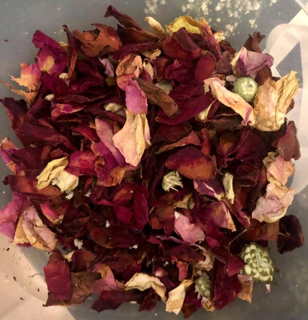 assorted dried rose petals