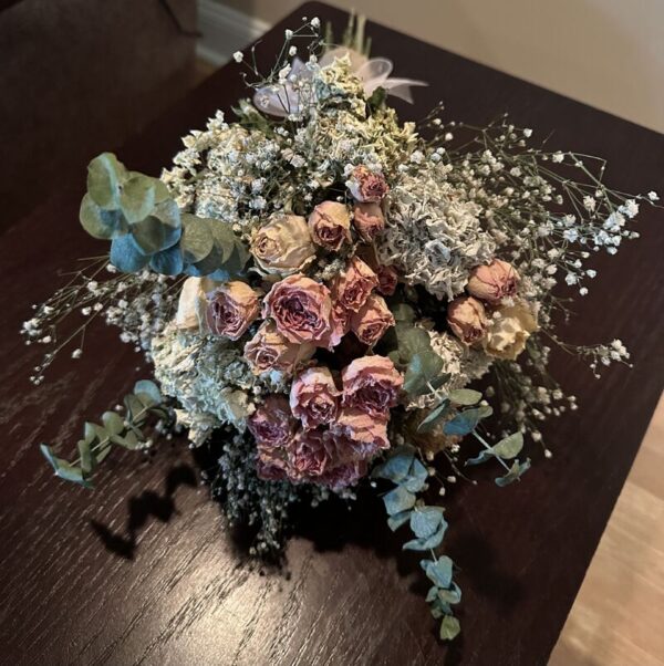 hydrangea and rose bouquet