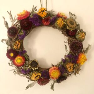 dried flower rustic wreath