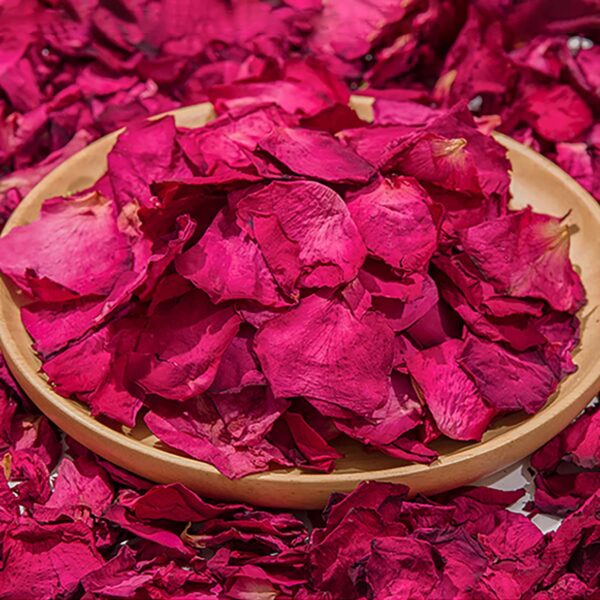 pink dried rose petals