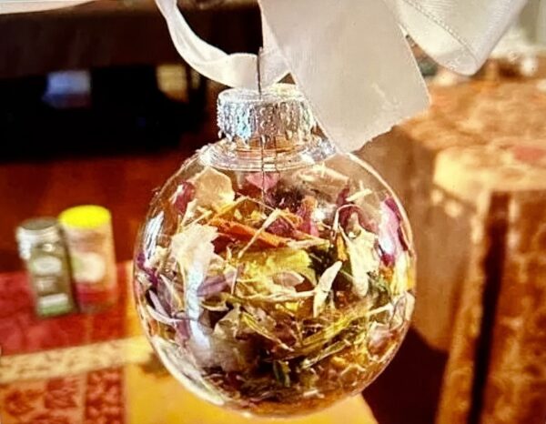 dried flower ball ornament