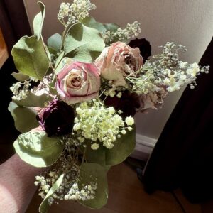 dried rose eucalyptus bouquet