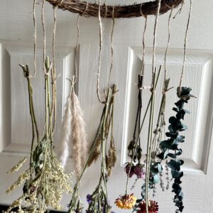 dried hanging flower mobile