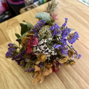 rustic dried flower bouquet