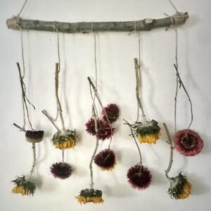 sunflower strawflower wall decor