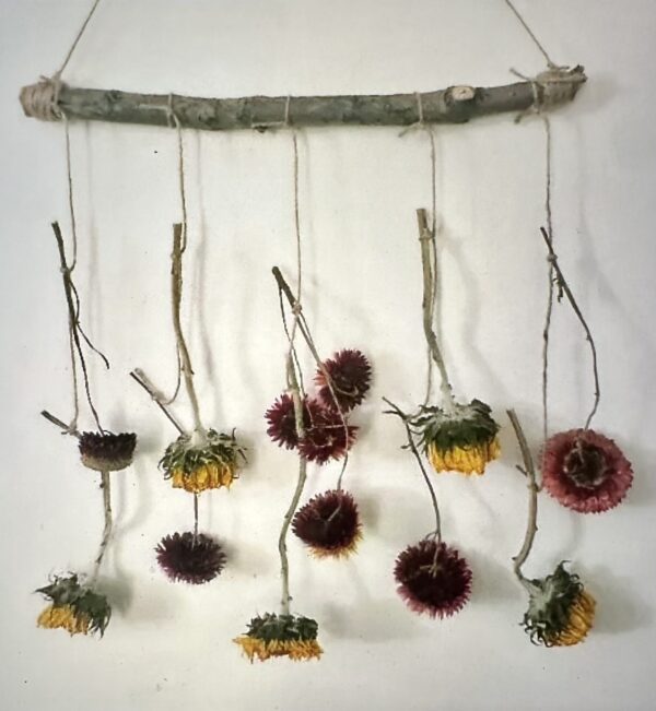 sunflower strawflower wall decor