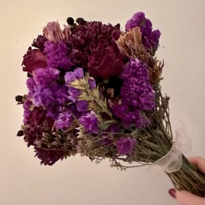 purple dried flower bouquet