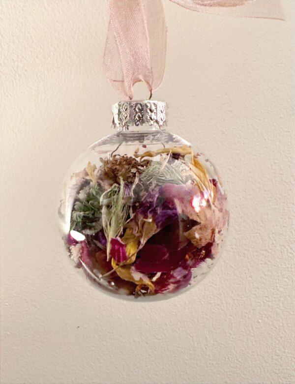 dried flower ball ornament