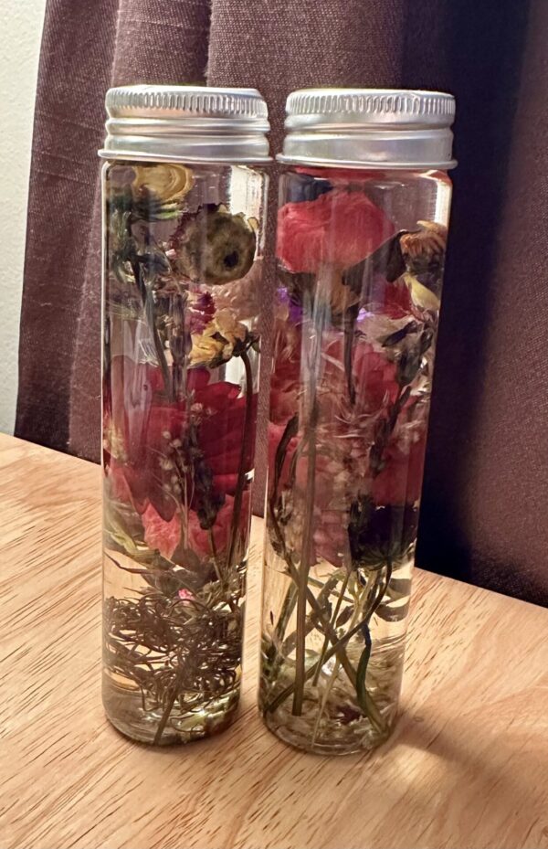 flower and herb vials