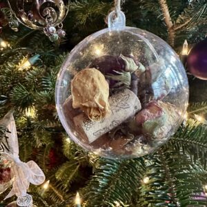 wine cork flower ornament