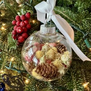 pinecone dried flower ornament