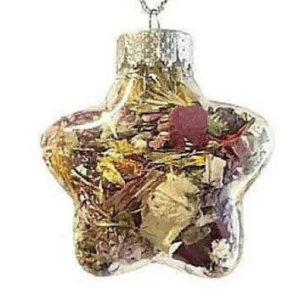 dried flower star ornament