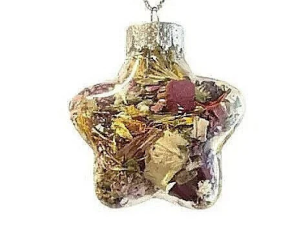 dried flower star ornament