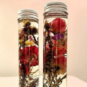 flower and herb vial