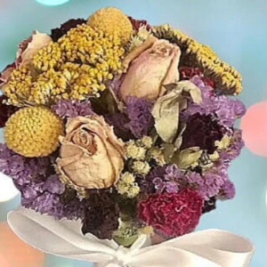 colorful dried flower bouquet