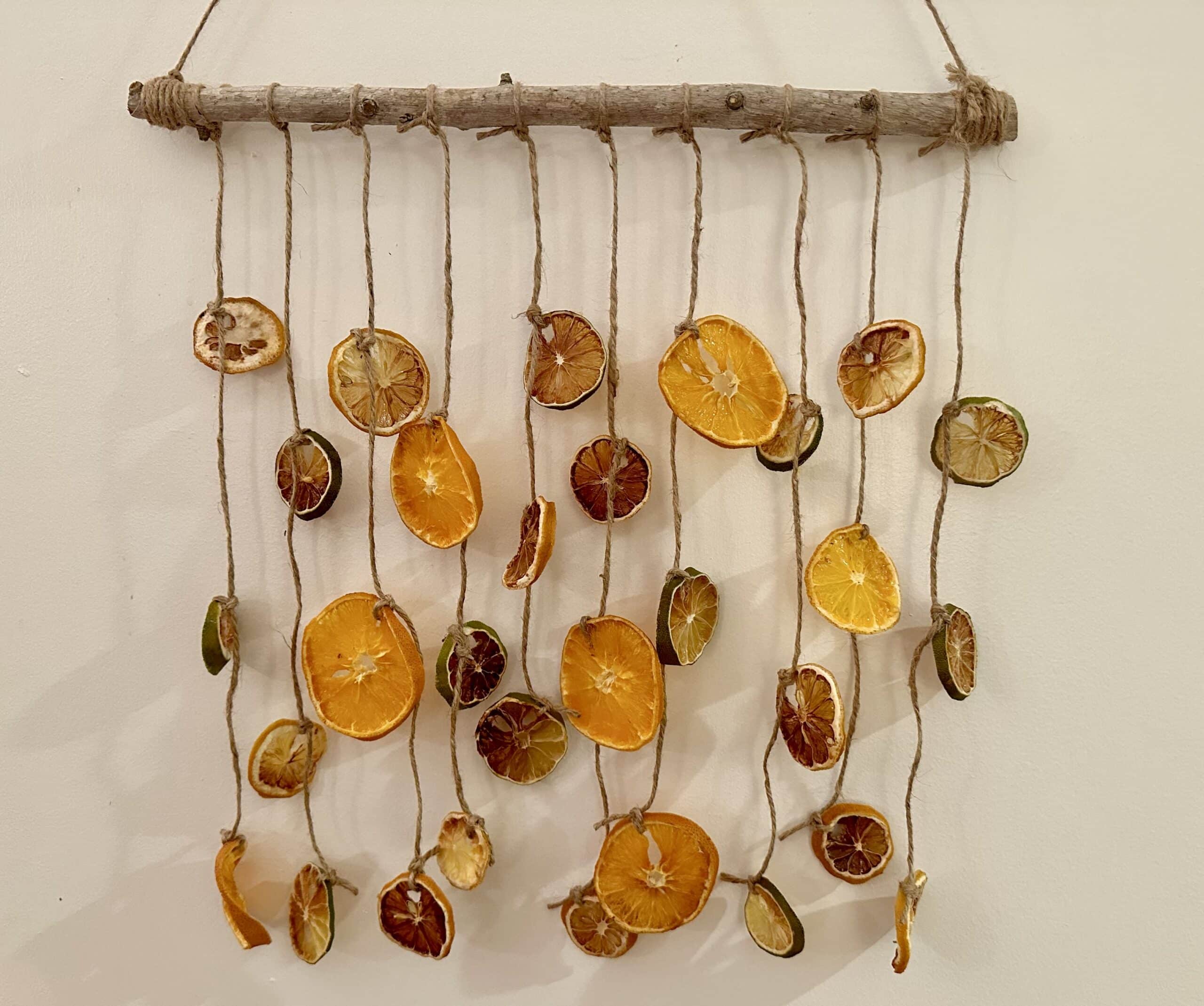dried citrus wall hanging